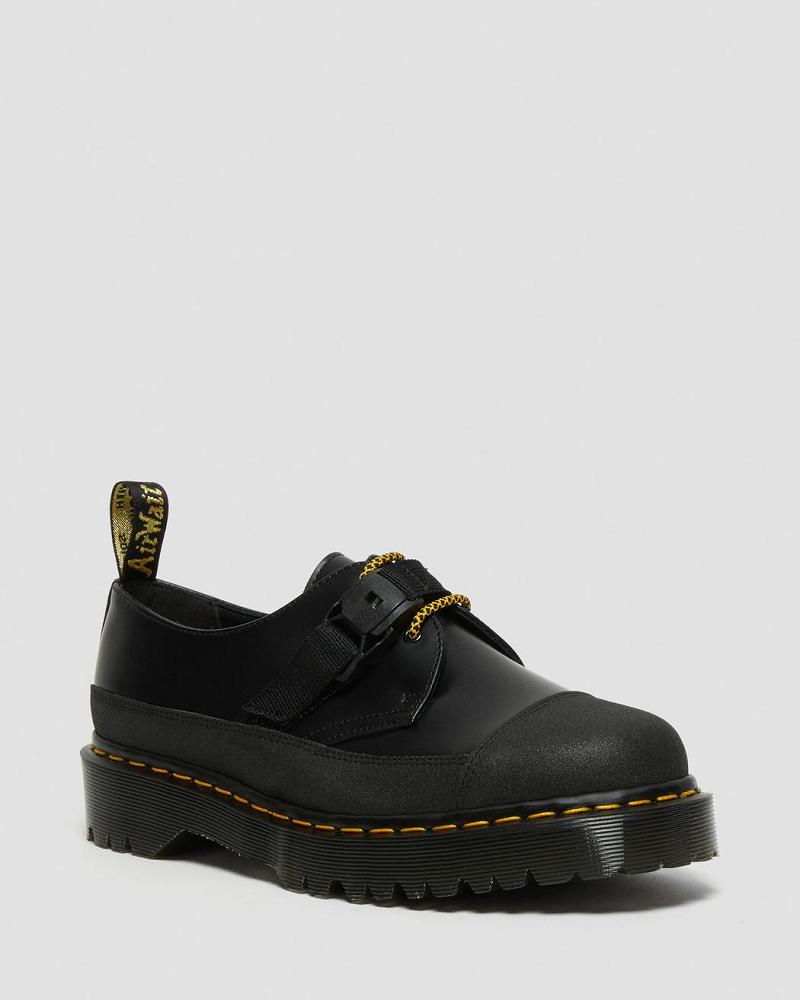 Dr Martens 1461 Made In England Bex Tech Smooth Leren Oxford Schoenen Dames Zwart | NL 440GSO